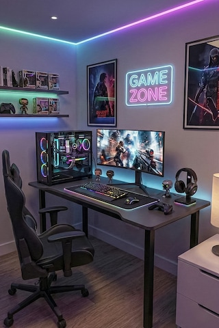 140 Antrasit Oyun Çalışma Masası Gaming Masa Ofis Masası 9100 Metal