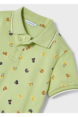 Name It Mayoral Erkek Çocuk Yeşil Polo Yaka T-shirt 03109 Yeşil