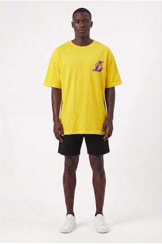 Usa Günlük Spor Tişört Bryant 24 Sarı Oversize 142405 Siyah