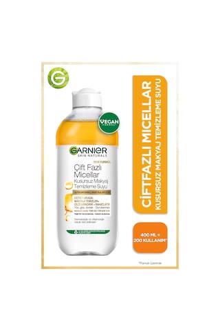 Garnier Çift Fazlı Micellar Kusursuz Makyaj Temizleme Suyu 400 ML