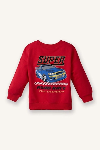 Defacto Erkek Bebek Bisiklet Yaka Baskılı Sweatshirt G6139a526sprd79 Kırmızı-rd79