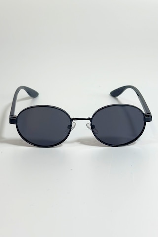 Unisex Polarize Yuvarlak Güneş Gözlüğü Siyah Uv400 Korumalı