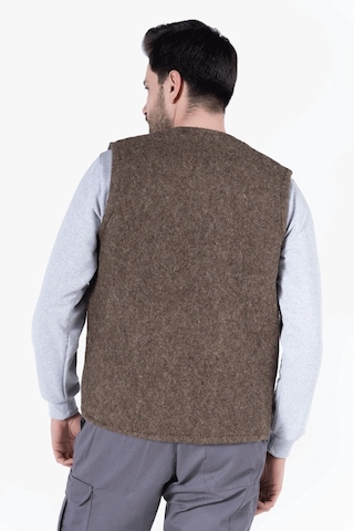 Keçe Yelek Kahverengi