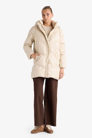 Defacto Su Geçirmez Relax Fit Kapüşonlu Suni Deri Parka F2884ax26sper170 Ekru-er170
