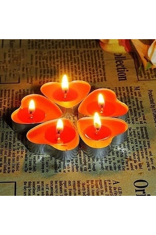 50 Adet Tea Light Kalpli Mum Kırmızı Mum Tealight Mum Yılbaşı Mumları Romantik Dekor Mum