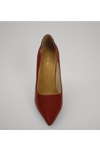 Kırmızı Hakiki Deri Rugan Stiletto Kadın Ayakkabı Kırmızı