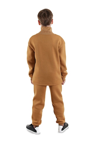 Denokids Stay Cool Oversize Erkek Çocuk Eşofman Takımı - Hardal