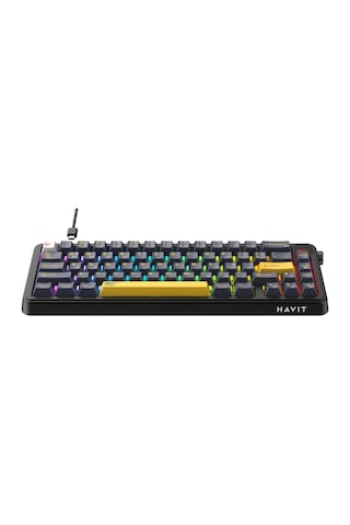 Havit Gamenote Kb932l Pro-tur Rgb Mekanik Oyuncu Klavyesi, Üç Modlu Bağlantı, Bt5.3, 2.4ghz, Kablolu
