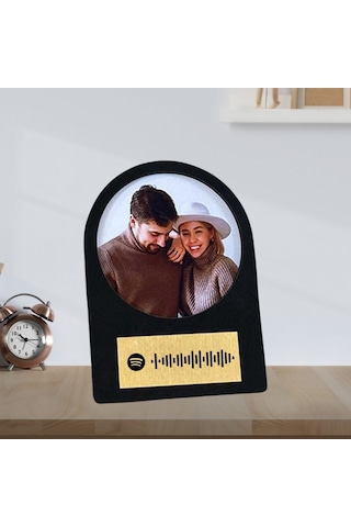 Kişiye Özel Fotoğraflı Sopotify Uyumlu Ahşap Masa Üstü Çerçeve