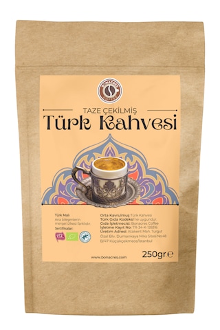 Bonacres Nitelikli Klasik Türk Kahvesi 250 G