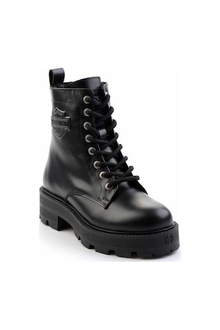 Black Hakiki Deri Kadın Bot & Bootie Hd0777005703 001