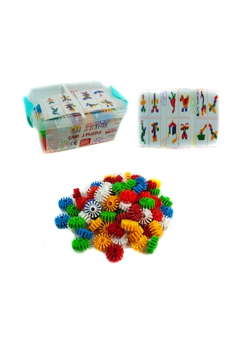Çocuklar İçin Çarklı Puzzle Seti - El Becerisi Ve Hayal Gücü Geliştirici 60 Parça 1