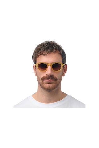 Okkia Milano Unisex Güneş Gözlüğü Sarı / Lens: Kahverengi Gradyan Sarı