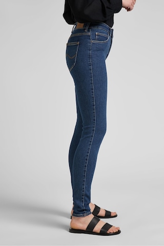 Lee Foreverfit Skinny Fit Dar Kesim Yüksek Bel Çok Dar Paça Lacivert Kadın Esnek Jean Denim Kot Pantolon L32SOVWD Lacivert