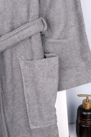 Baveno %100 Pamuk Kimono Bornoz Gri