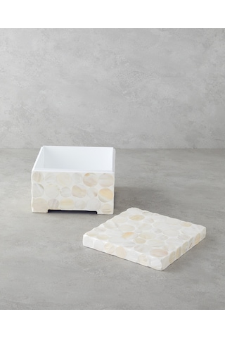 English Home Aline Dekoratif Kutu 21x21x15 Cm Krem