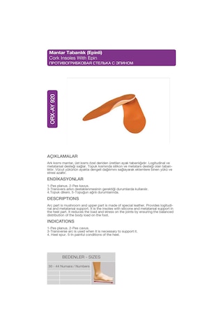 Tabanlık Epinli Topuk Dikeni İçin Orx -ay920 26