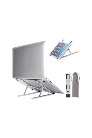 Zore F1 Ayarlanabilir Tablet Laptop Standı Gümüş
