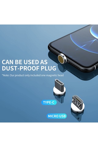 Teltree 2 Metre Uzunlukta 2.4a Hızlı Şarj Ve Veri Transferi, Micro Usb Arayüzlü, Toz Tıkacı Fonksiyonlu Gümüş Renkli Manyetik Şarj Kablosu