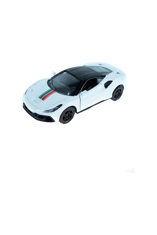 Oyuncak Metal Çek Bırak Süper Sport Araba Beyaz 11 Cm