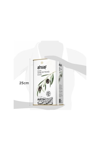 Ahsaf Soğuk Sıkım Natürel Sızma Zeytinyağı 3 x 3 L