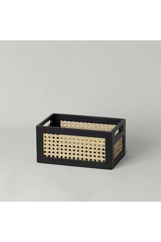 Linens Luther 25x16x12,3 Cm Düzenleyici Sepet Siyah Siyah