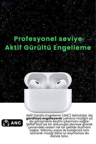 Bay Aktif Gürültü Önlemeli Anc Pro Tws Bluetooth Kulaklık, Şeffaf Mod Ve Gelişmiş Özellikler Najmaddin