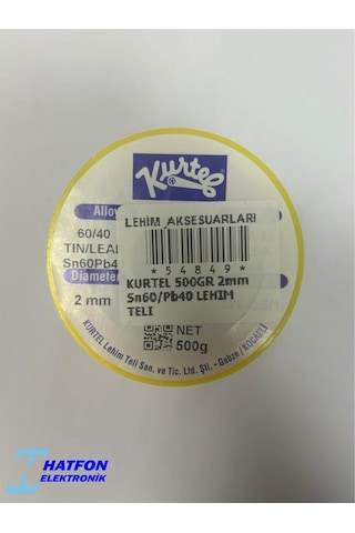 Kurtel 500gr 2mm Sn60/pb40 Lehim Teli