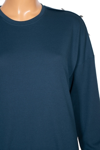 Hesna Kadın Benan Fitili Düğmeli Spor Petrol Tunik Pantolon Takım Petrol