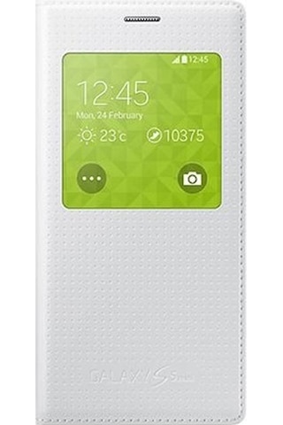 Galaxy S5 Mini İle Uyumlu Kılıf S View Beyaz Ef-cg800bhegww