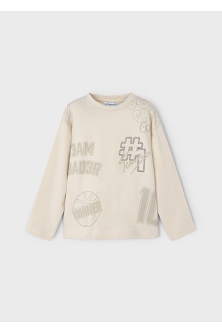 Mayoral Erkek Çocuk Uzun Kollu T-shirt 4074 Bej