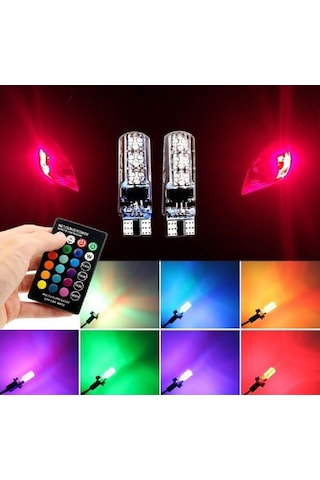 T10 Led Kumandalı Rgb 16 Renk Ve Çakarlı Seçeneği Versiyon 2