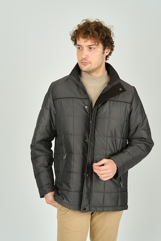 Daynax Erkek İçi Kürklü Dik Yaka Fermuar Ve Çıtçıt Kapamalı Mont Kaban 4000 Gri Gri