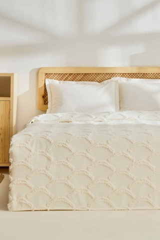 Kaşmir Home Emma Çift Kişilik Yatak Örtüsü Offwhite