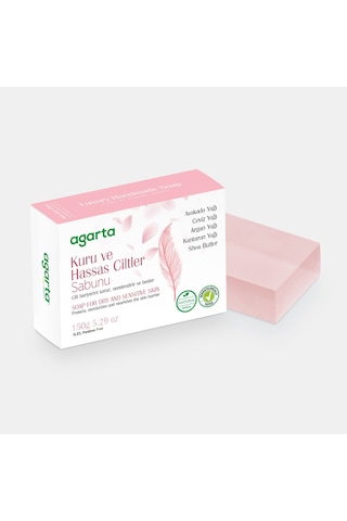 Agarta Doğal Kuru ve Hassas Ciltler için Katı Bitkisel Sabun 150 G