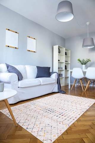 Artloop Fuga Kadife Dokulu Siyah/beyaz Modern Desenli Halı Ka 16