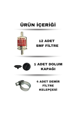 Smf Lpg Filtresi 12 Adet Tüm Markalara Uyumlu Diğer