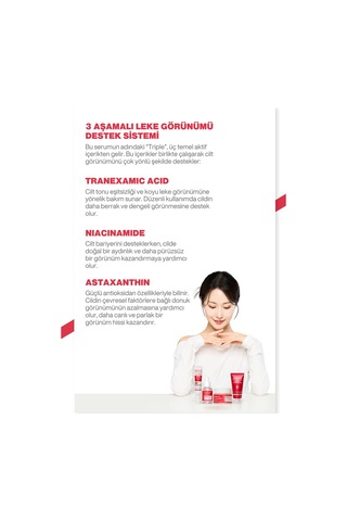Leke Karşıtı Jel Serum Tranexamic + Astaxanthin + Niacinamide 3 Etki Tek Formül 30ml