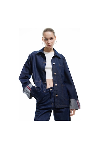 Koton Pamuklu Cep Detaylı Klasik Yaka Düğmeli Denim Ceket Koyu İndigo 5sal50027md Dark Indigo İndigo