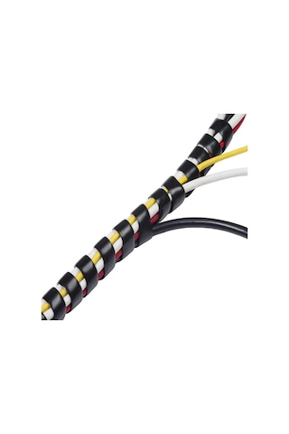 Kablo Toplama Spirali Helezon 6 Mm 10 Metre Siyah
