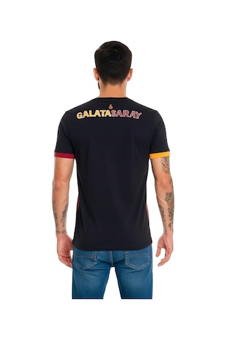 Gsstore Galatasaray Lisanslı Unisex Siyah Arma T-shirt Bayrak Hediyeli Siyah