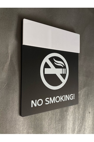 Siyah Mat Seri Sigara İçilmez No Smokıng Uyarı Levhası