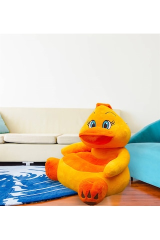 Civciv Peluş Bebek Çocuk Koltuğu Beyaz