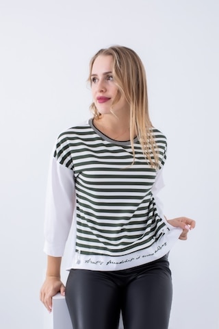 Cliche Kadın, Etek Ucu Ve Arkası Baskılı, Sweatshirt. Çok Renkli