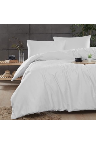 Ranforce Tek Kişilik Pamuklu Nevresim Takımı 160x220 - Beyaz Çok Renkli