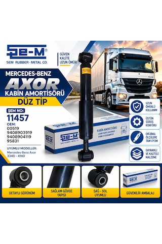 Mercedes Axor 3340 4140 Düz Kabin Amortisörü Şem 11457 A9408903919