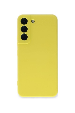 Samsung Uyumlu Galaxy S22 Plus Kılıf Nano İçi Kadife Silikon - Sarı Aklby-bsva58 standart