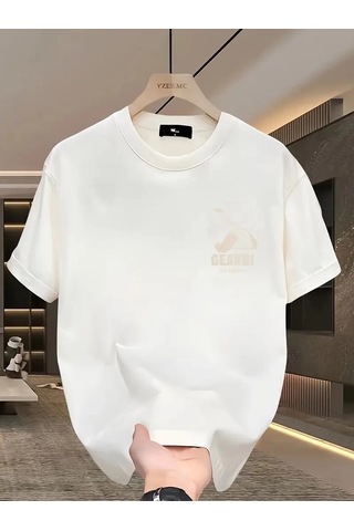 Primemagazam Kadın T-shirt "gandhı The Project" Baskılı Kısa Kollu Tişört - Beyaz Çeşitli