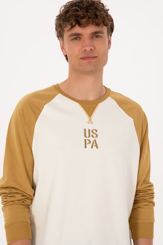 U.S. Polo Assn. Erkek Bisiklet Yaka Regular Fit Haki İnce Sweatshirt 50315420-VR151