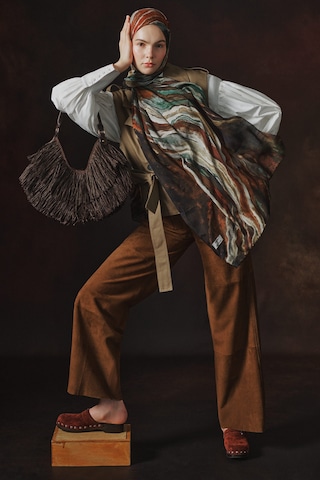 Defacto Fresh Scarfs X Defacto Ocean Batik Keten Karışımlı Şal I1749ax26smkr1 Çok Renkli-kr1